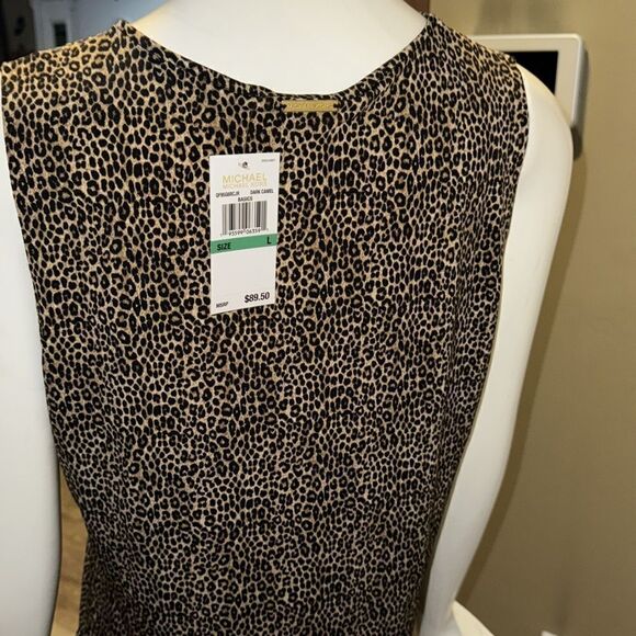 Micheal- Micheal Kors basics dark camel with gold grommet accent tank top - Picture 4 of 7